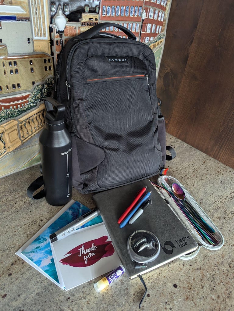 Everki Slim Studio Backpack and what's inside