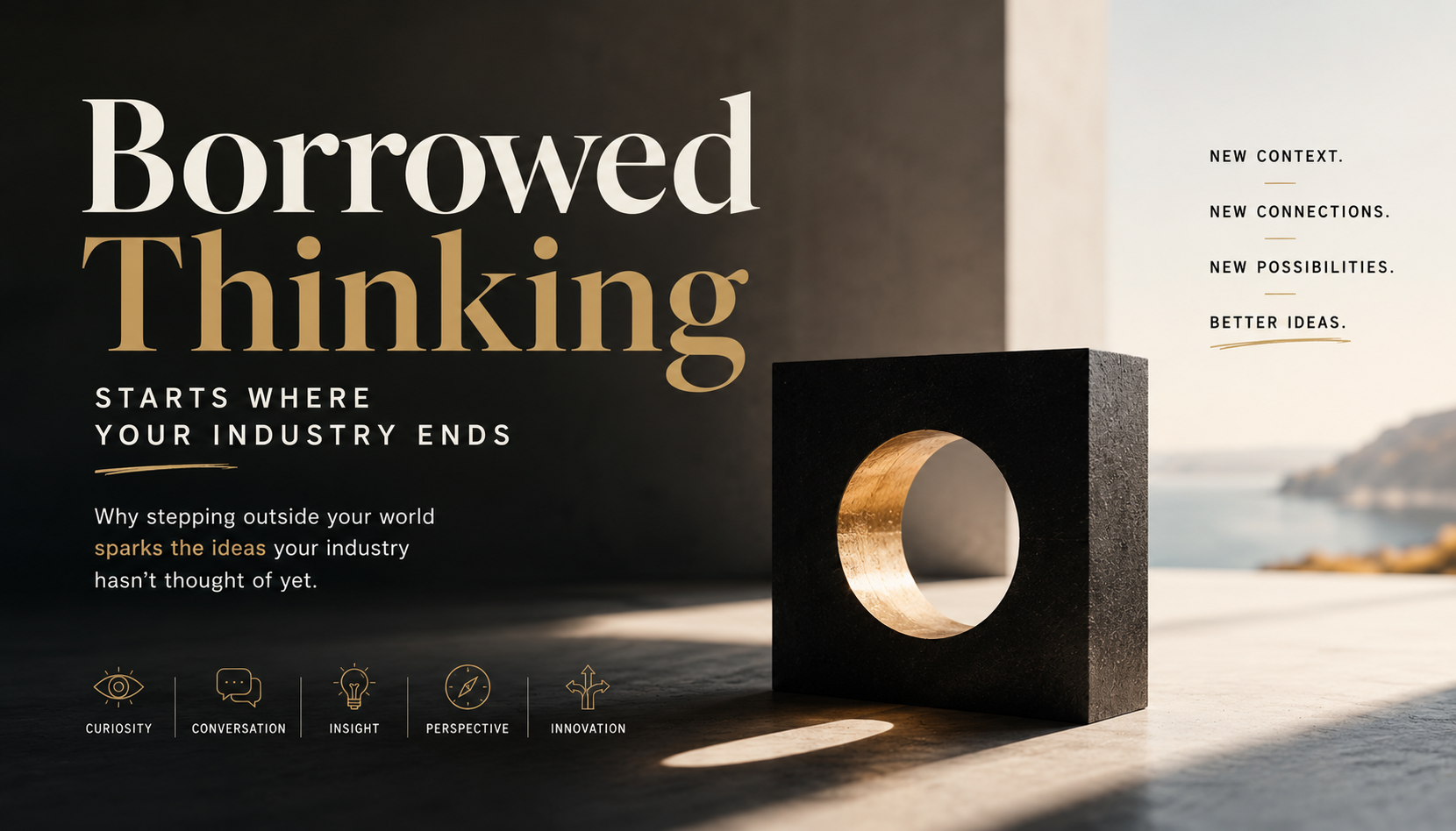 AI Generated Image: Borrowed Thinking Starts Where Your Industry Ends